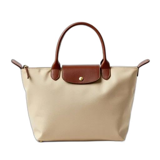 3d render, earth tones, beige, handbag transparent PNG cut-out