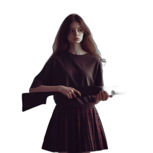 dress, jacket, hair, umbrella transparent PNG cut-out