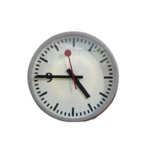 3d render, large, clock, hands transparent PNG cut-out