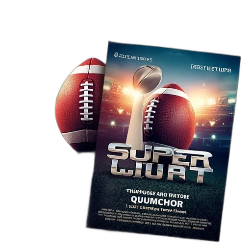 two, football, flyers, text transparent PNG cut-out