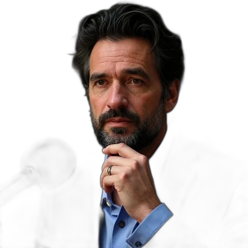 jacket, face, staff, robot transparent PNG cut-out