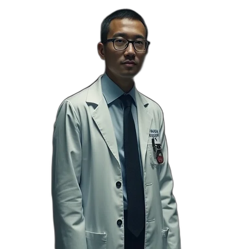 staff, jacket, robot, face transparent PNG cut-out