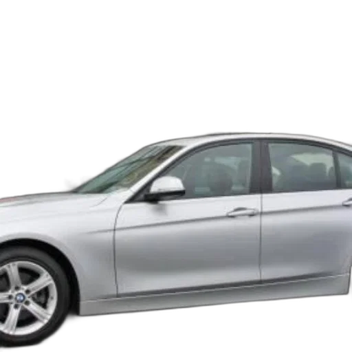 car, silver, bmw, parked transparent PNG cut-out