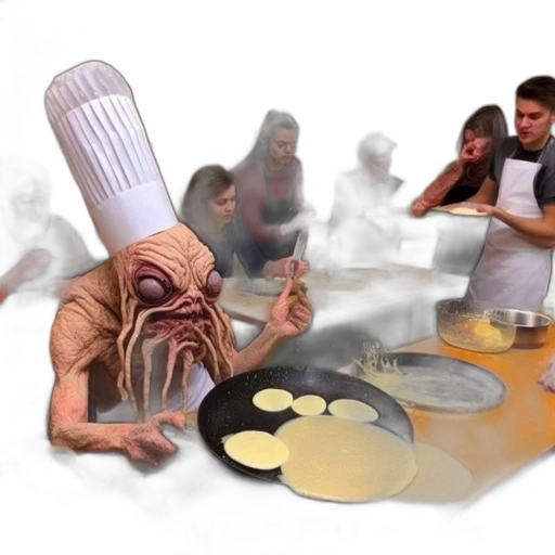 food, concept art, 3d render, alien transparent PNG cut-out