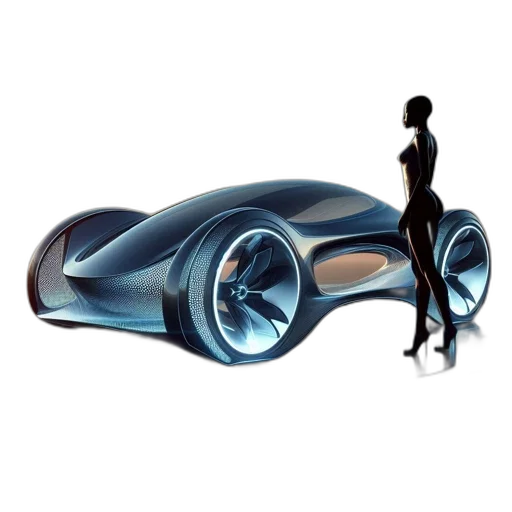 car, robot, concept art, 3d render transparent PNG cut-out