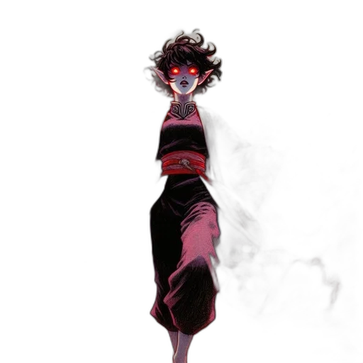 dress, staff, mask, creature transparent PNG cut-out