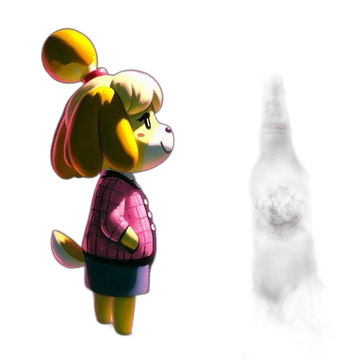 bottle, staff, creature, mask transparent PNG cut-out