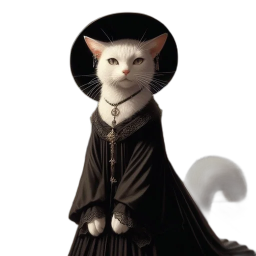 hat, staff, dress, animal transparent PNG cut-out
