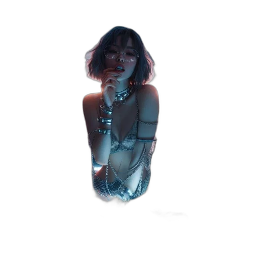 jewelry, dress, robot, creature transparent PNG cut-out