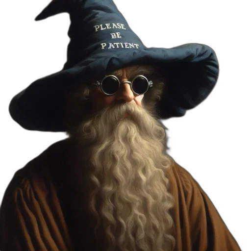 hat, staff, dragon, face transparent PNG cut-out