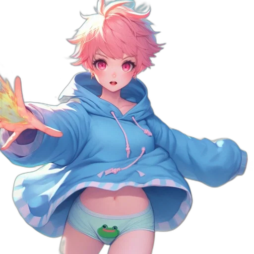 jacket, staff, weapon, creature transparent PNG cut-out
