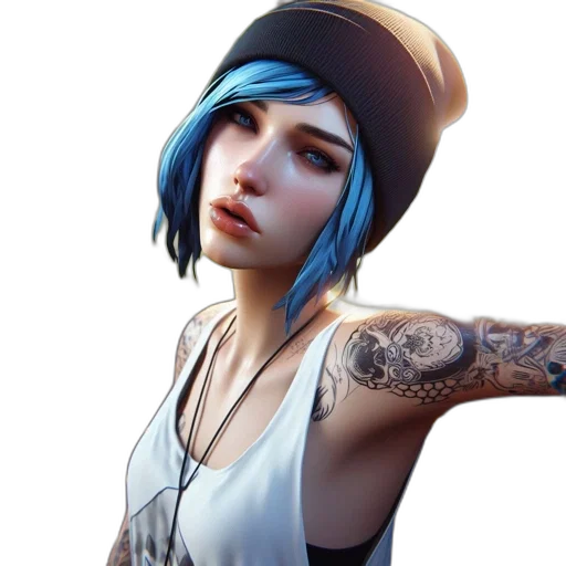 face, hat, jacket, concept art transparent PNG cut-out