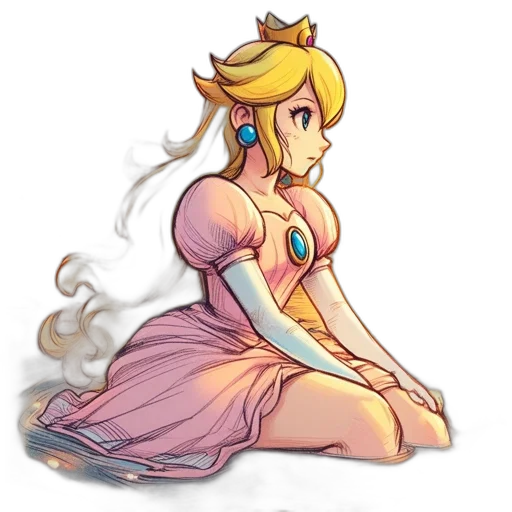 dress, crown, concept art, watercolor transparent PNG cut-out