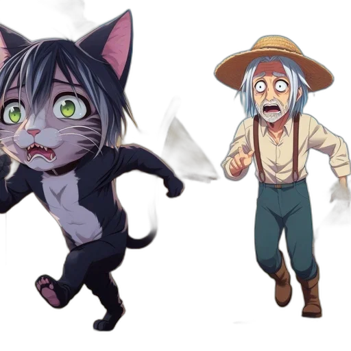 concept art, anime, cartoon, fantasy art transparent PNG cut-out