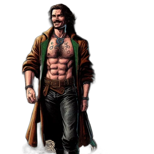 jacket, comic book art, concept art, fantasy art transparent PNG cut-out