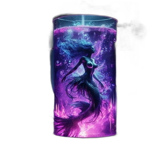 dragon, bottle, vaporwave, fantasy art transparent PNG cut-out
