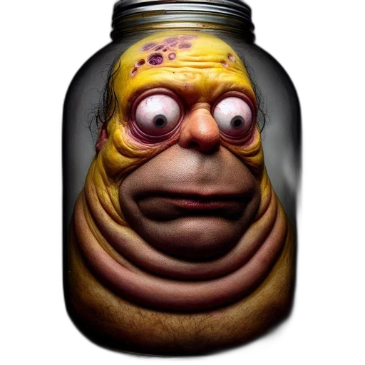 bottle, creature, face, mask transparent PNG cut-out