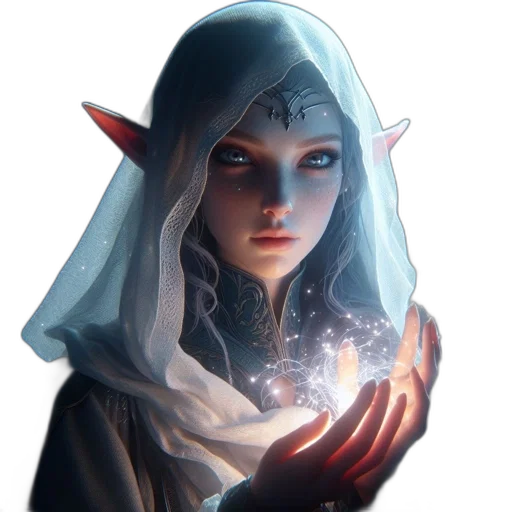 staff, face, jewelry, fantasy art transparent PNG cut-out