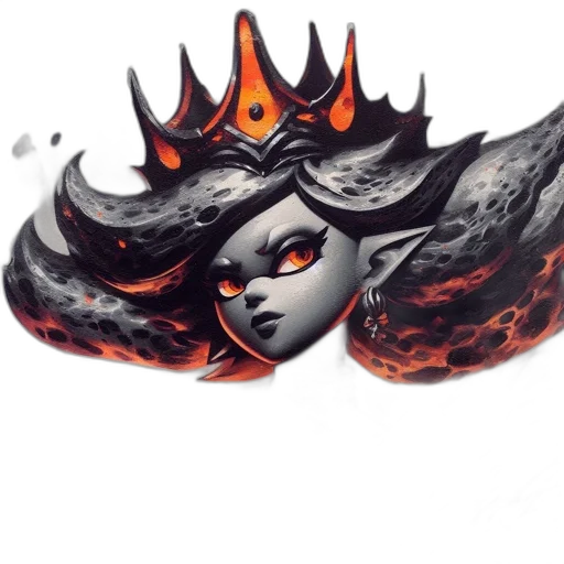 crown, mask, dragon, face transparent PNG cut-out