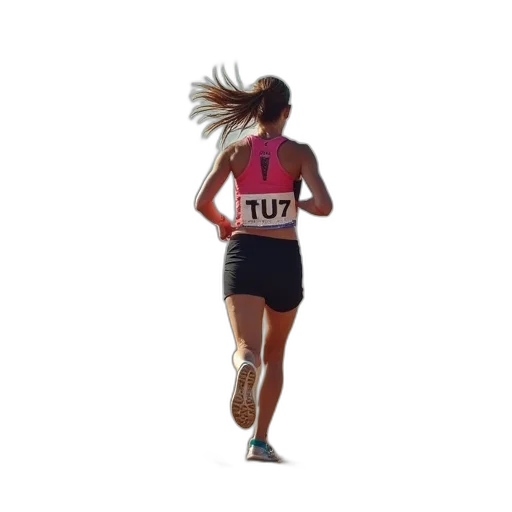 photorealistic, photo, woman, running transparent PNG cut-out