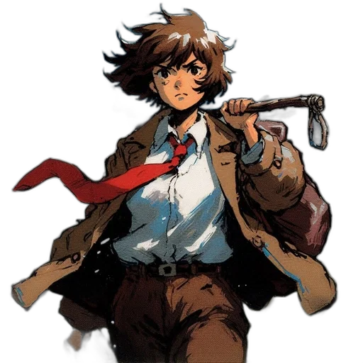 jacket, staff, weapon, sword transparent PNG cut-out
