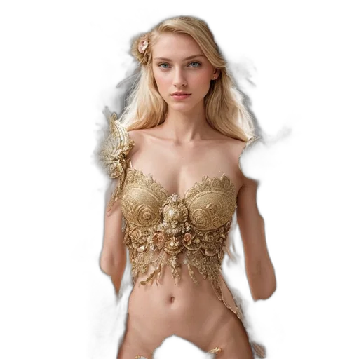 dress, fantasy art, concept art, 3d render transparent PNG cut-out