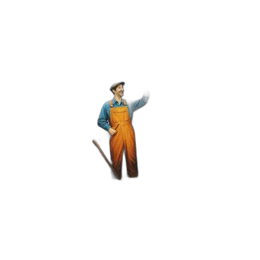 staff, jacket, hat, animal transparent PNG cut-out