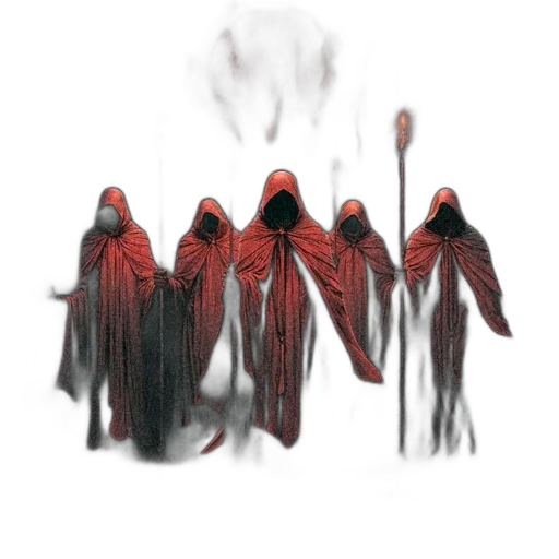 creature, staff, mask, jacket transparent PNG cut-out