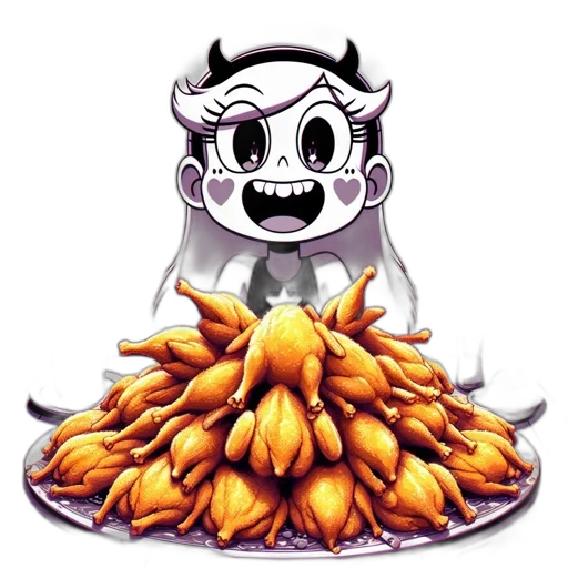 food, crown, staff, creature transparent PNG cut-out