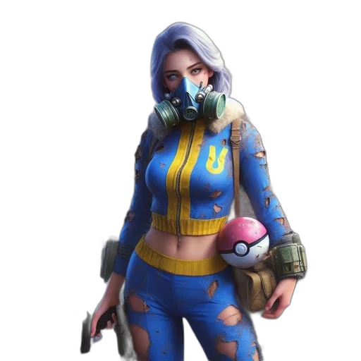 jacket, mask, face, weapon transparent PNG cut-out