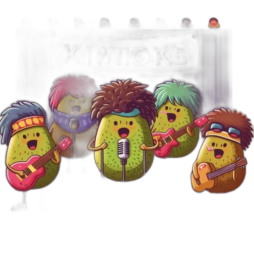 concept art, 3d render, kiwi, fruits transparent PNG cut-out