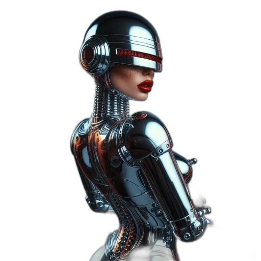 robot, cyberpunk, concept art, 3d render transparent PNG cut-out