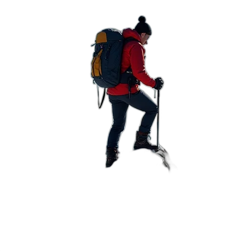 jacket, robot, creature, staff transparent PNG cut-out