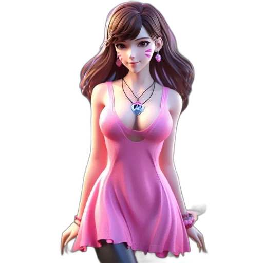 dress, jewelry, 3d render, fantasy art transparent PNG cut-out