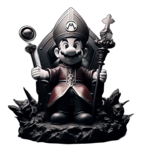 staff, crown, 3d render, concept art transparent PNG cut-out