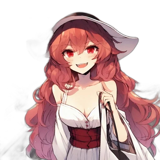 dress, staff, hat, weapon transparent PNG cut-out