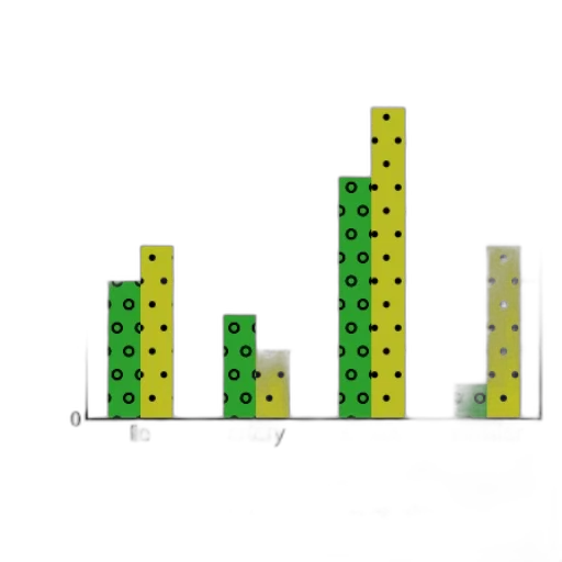 3d render, bar, graph, titled transparent PNG cut-out