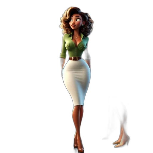 dress, staff, concept art, 3d render transparent PNG cut-out