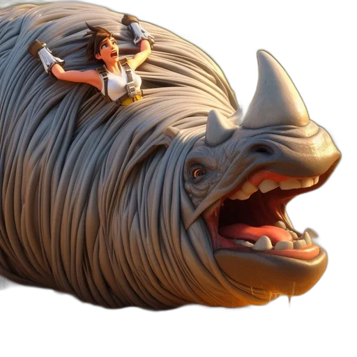 creature, animal, 3d render, concept art transparent PNG cut-out