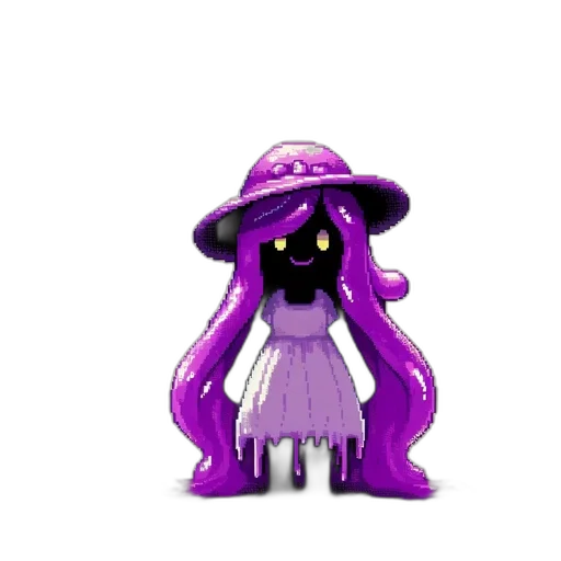 hat, staff, dress, creature transparent PNG cut-out