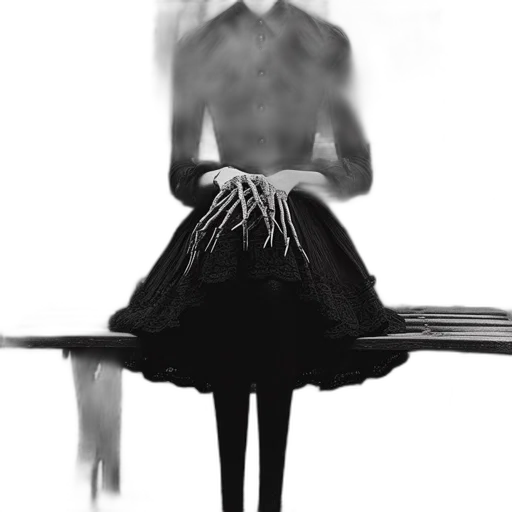dress, crown, hair, staff transparent PNG cut-out