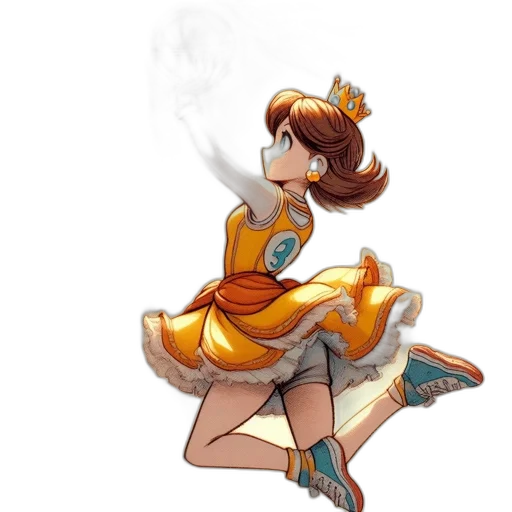 dress, staff, crown, weapon transparent PNG cut-out