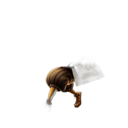 hair, animal, creature, staff transparent PNG cut-out