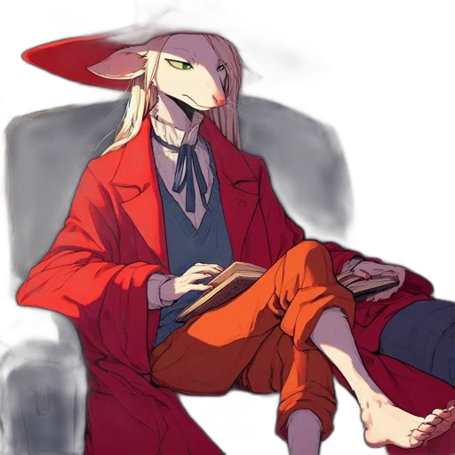 hat, jacket, staff, concept art transparent PNG cut-out