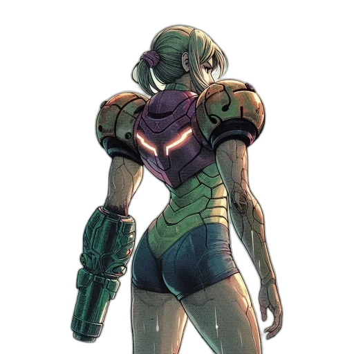 robot, weapon, jacket, concept art transparent PNG cut-out