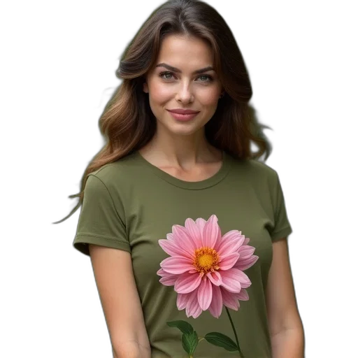 flower, dress, photorealistic, oil painting transparent PNG cut-out