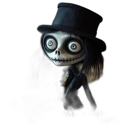 mask, hat, creature, staff transparent PNG cut-out