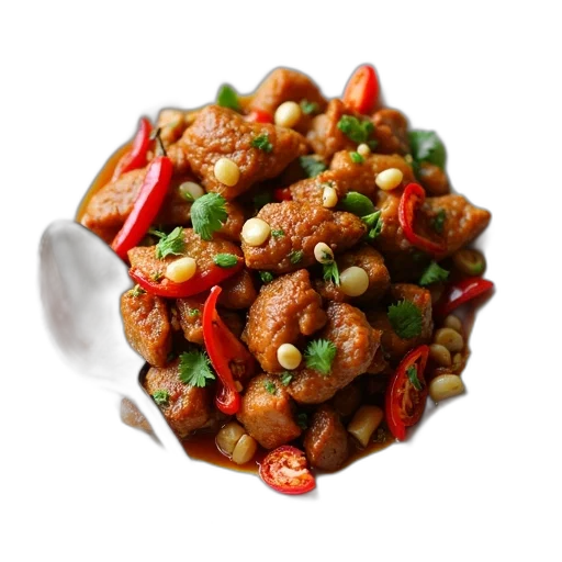 food, crown, 3d render, photorealistic transparent PNG cut-out