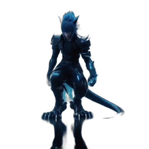 dragon, creature, staff, robot transparent PNG cut-out