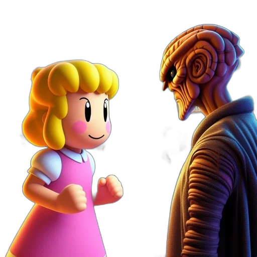 robot, mask, dress, crown transparent PNG cut-out